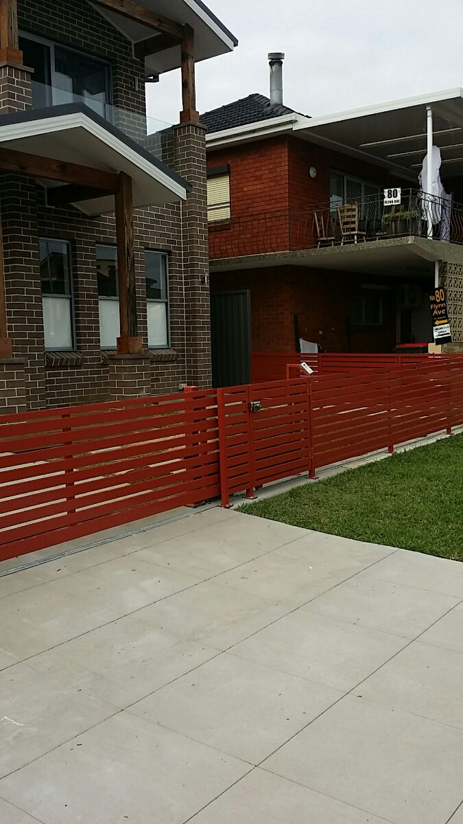 construction Stainless steel balustrade and Colorbond fence