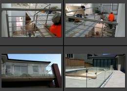 2017-Some photos of the construction Stainless steel balustrade and Colorbond fence