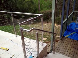 Installation stainless steel balustrade